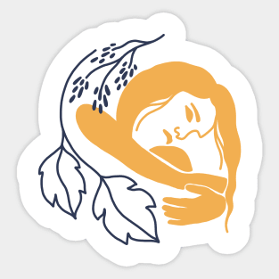 Mother and Child Illustrations Sticker